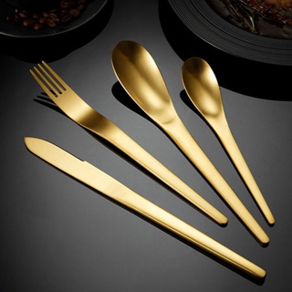 36Pcs Black Matte Flatware Cutlery Set 304 Stainless Steel