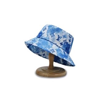 Louis Vuitton Bucket Hat Monogram Watercolor Blue in Cotton with