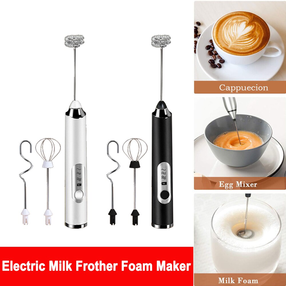 Electric Milk Foamer Coffee Maker Hand Mixer Cappuccino Ground Foam