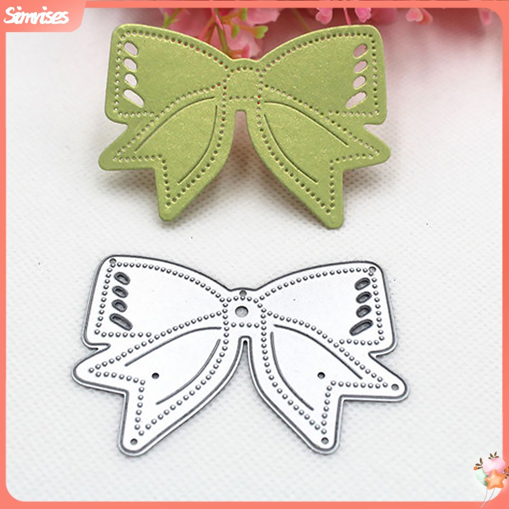 {SIMRISES} Bowknot Metal Cutting Die Stencil DIY Craft Scrapbooking ...