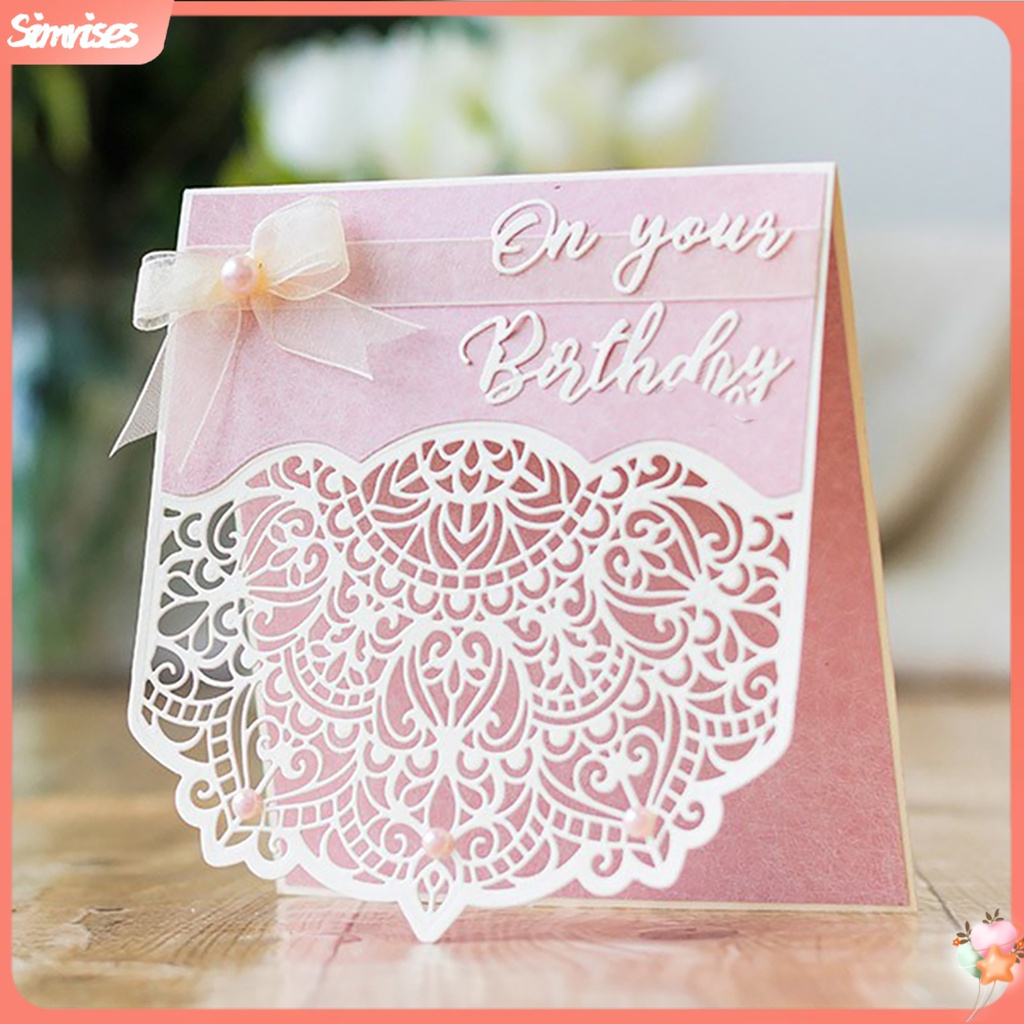 {SIMRISES} Lace Border Frame Metal Cutting Dies DIY Scrapbooking Emboss ...