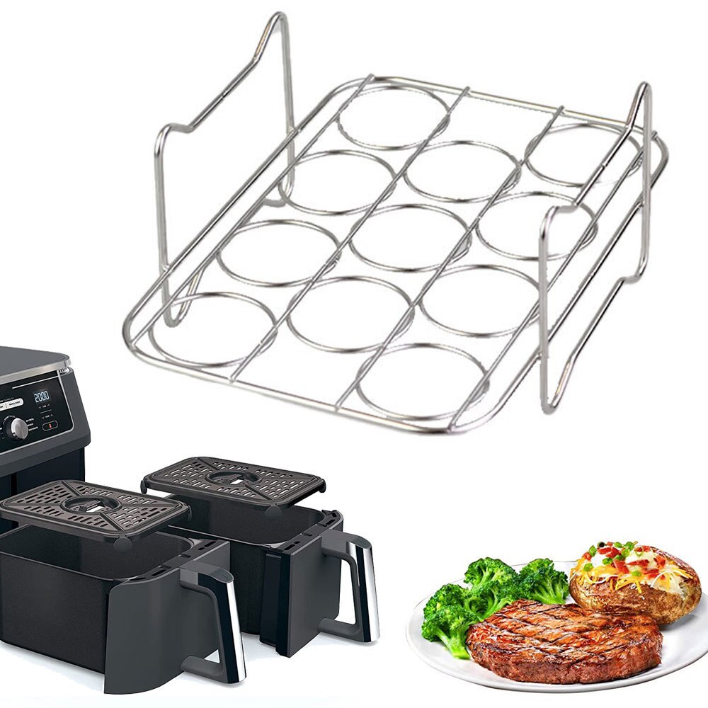 Rectangle Air Fryer Grill Grid Stainless Steel Steaming Racks Baking