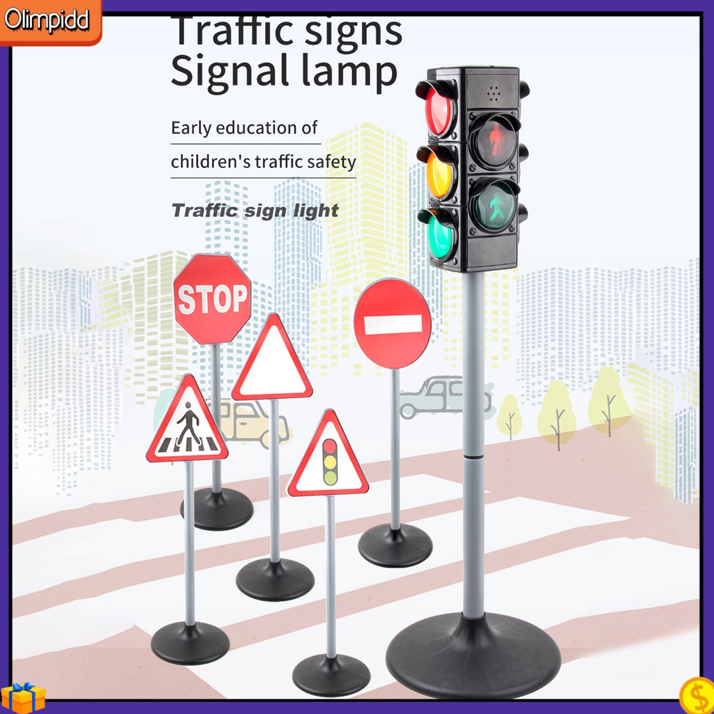 olimpidd| Traffic Light Toy Height Adjustable Kids Toy Educational ...
