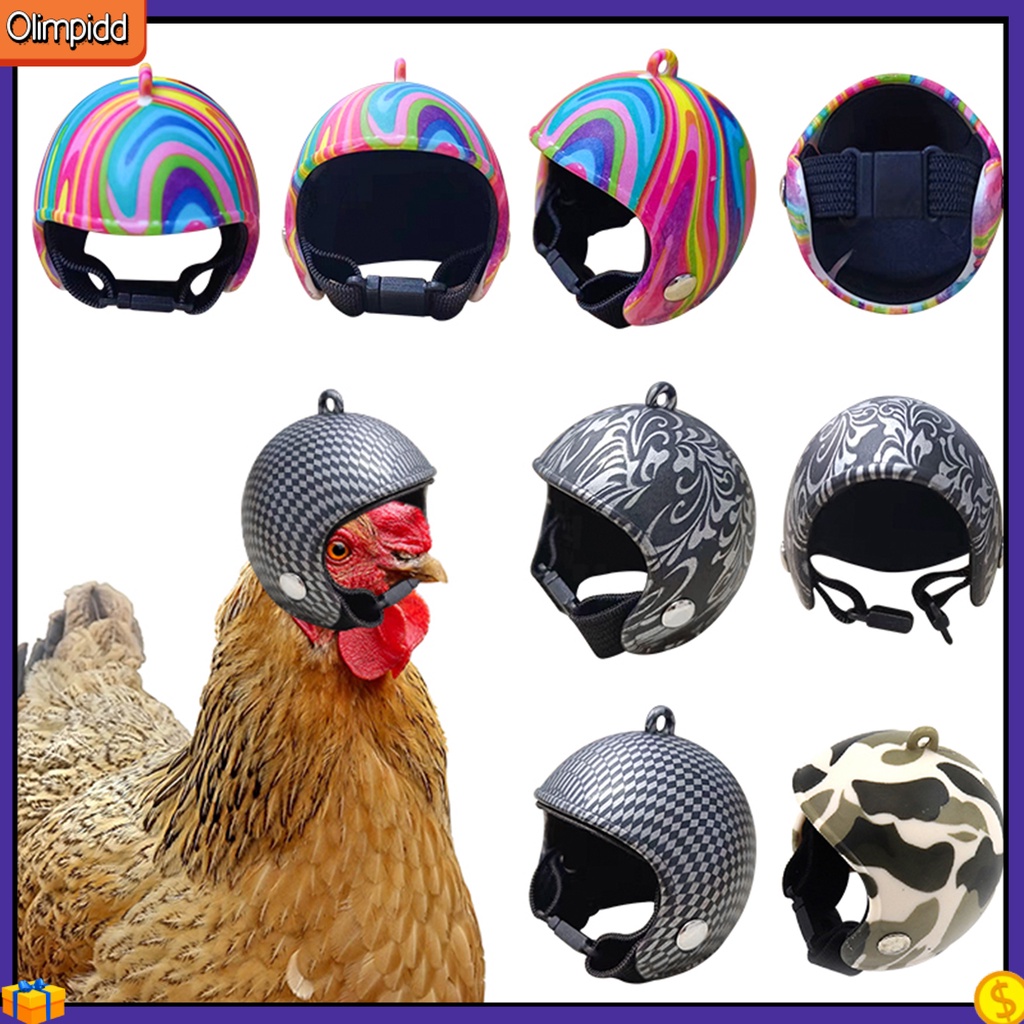 angeyong Chicken Helmet Poultry Head Protection Adjustable Chicken
