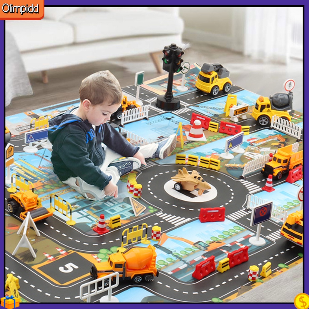 pluscloth Detailed Game Mat Road Sign Roadblock Traffic Sign Toy Anti ...