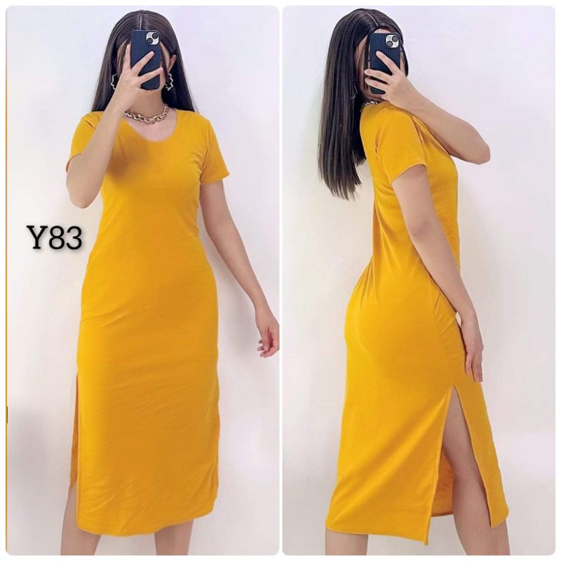 Maureen Midi Slit Side Dress Casual Dress Party Dress Shopee Philippines