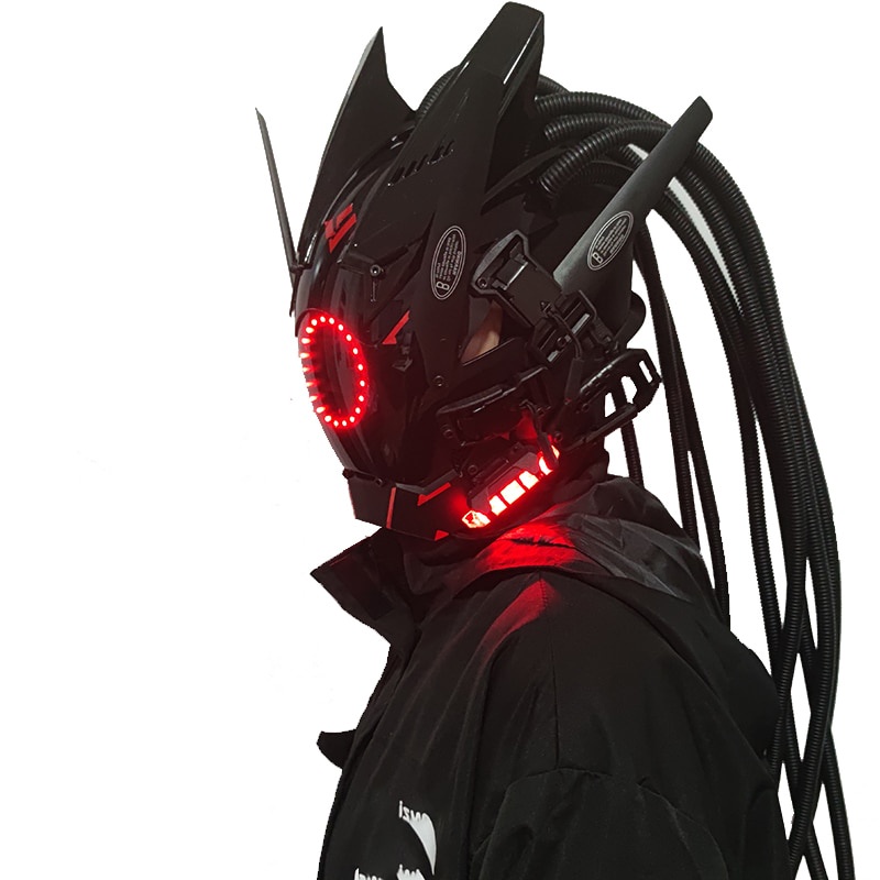 Upgrade Predator Tube Dreadlocks Mask Cosplay Matrix Machines Squids Sentinel Cyberpunk Masks 5884