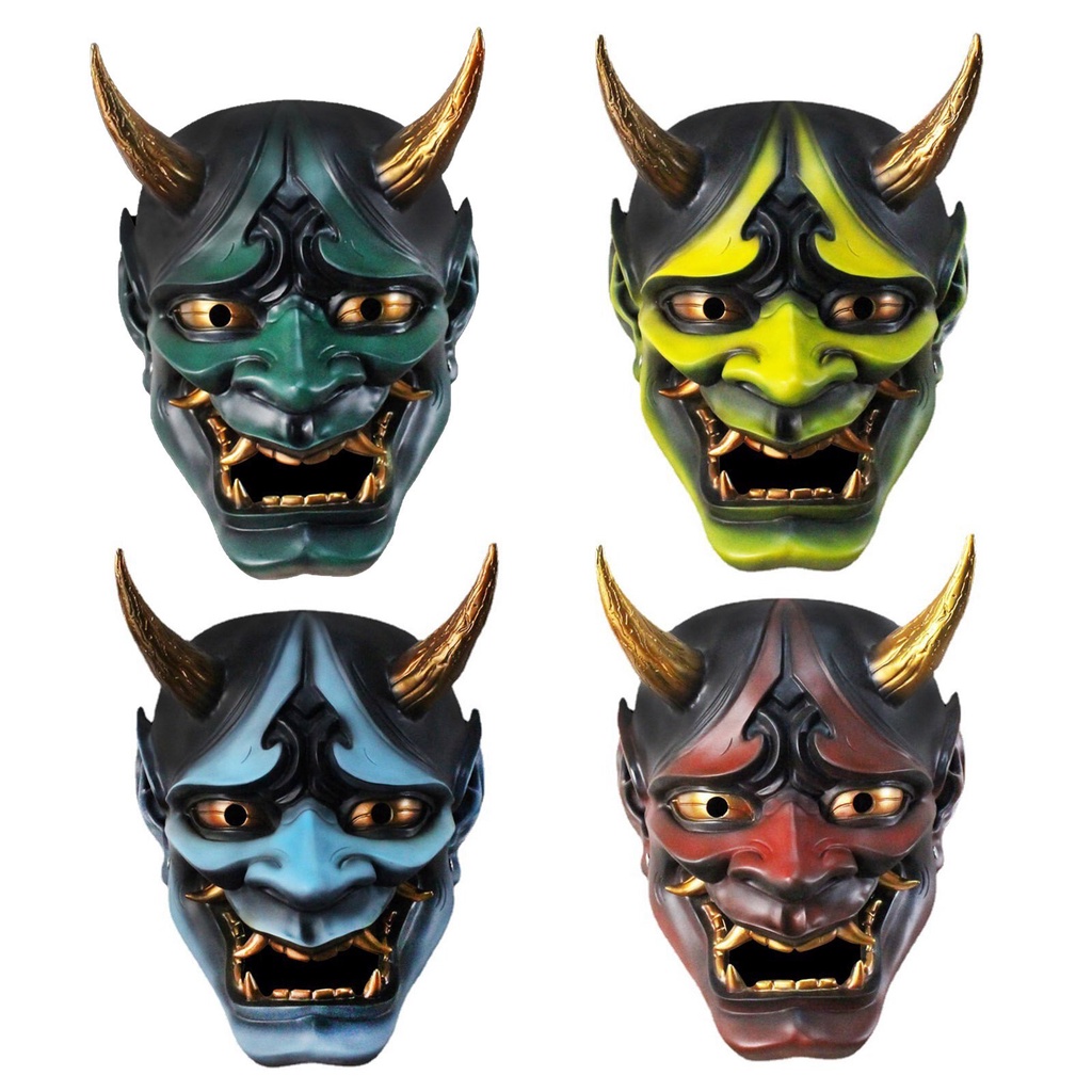Adult Unisex Resin Japanese Monster Devil Hannya Noh Kabuki Demon Oni