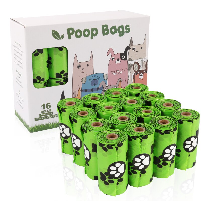 Dog Poop Bag Biodegradable Leak Proof Green Dog Waste Bags & Dispenser