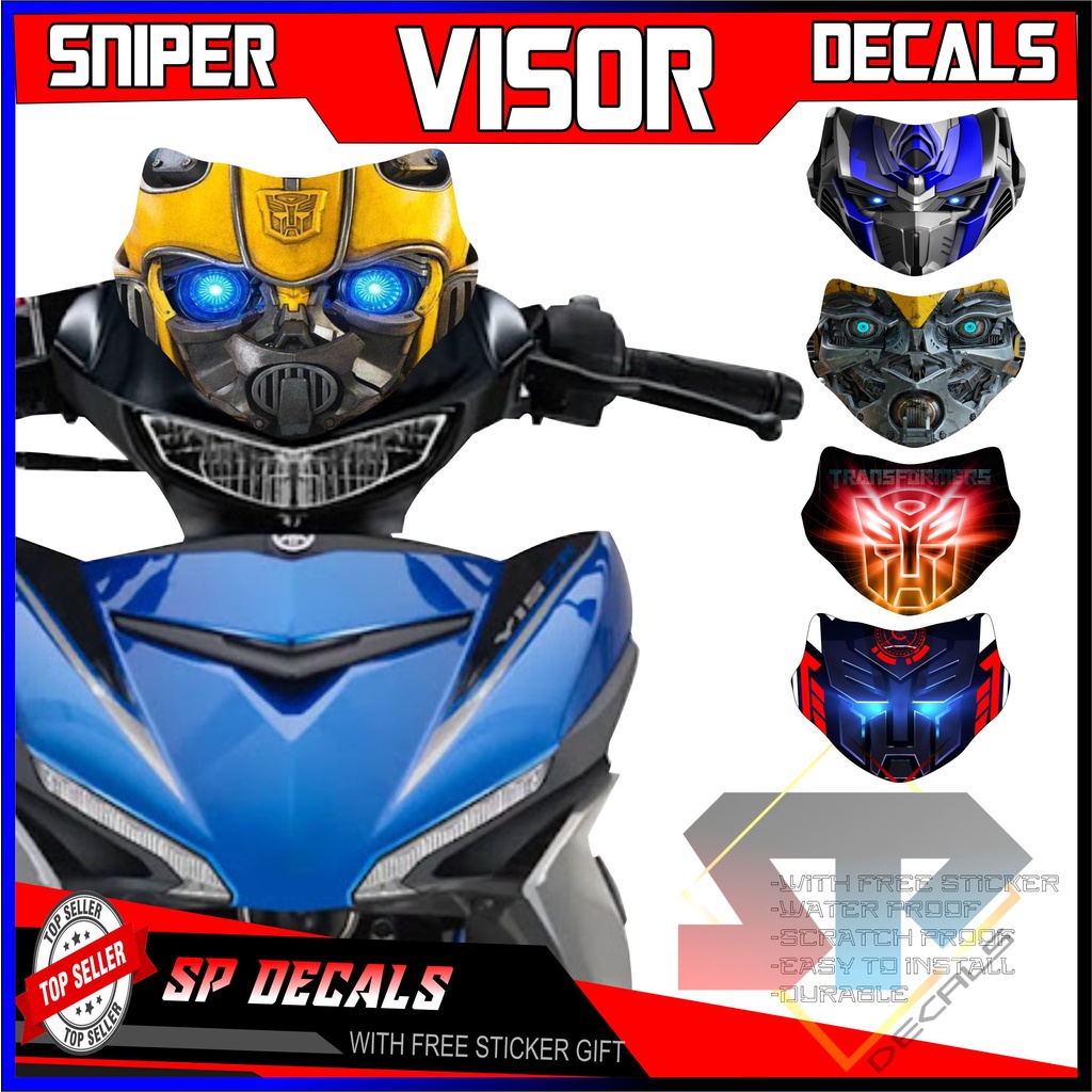 YAMAHA SNIPER 155 STICKER DECALS FOR VISOR HEROES & ANIME DURABLE HIGH