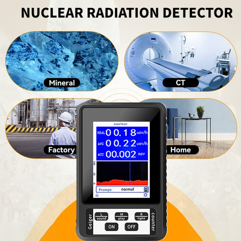BR9B XR1 Geiger Counter Nuclear Radiation Detector Xray γray βray Detector Realtime Mean