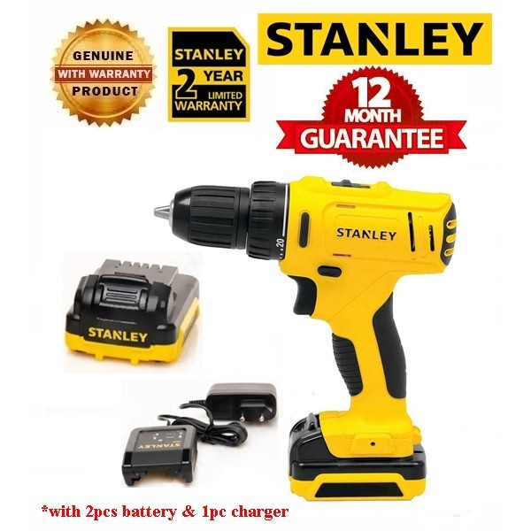 STANLEY SCH121S2KA Original 12V -Cordless Hammer Drill Driver W/ 2pcs ...