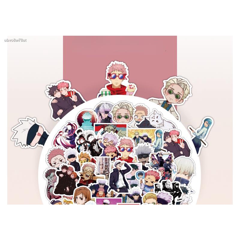 ☍60pcs Jujutsu Kaisen Gojo Satoru Stickers Kugisaki Nobara Itadori Yuji Inumaki Toge Anime 2435