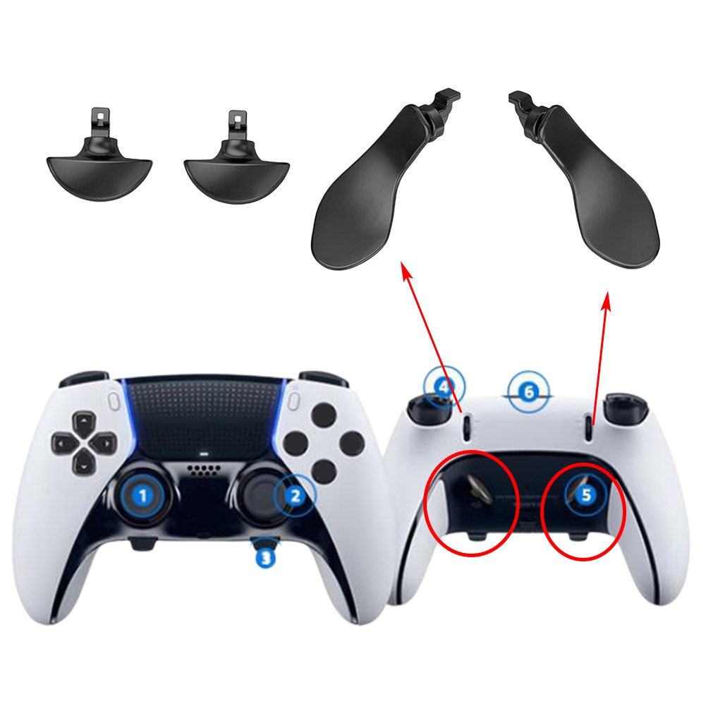 4PCS Metal Paddles Hair Trigger Locks for PS5 Edge Elite Wireless