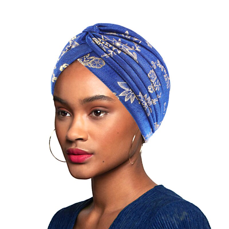 African wind bronzing bright silk wrinkled turban hat Indian hat Muslim ...