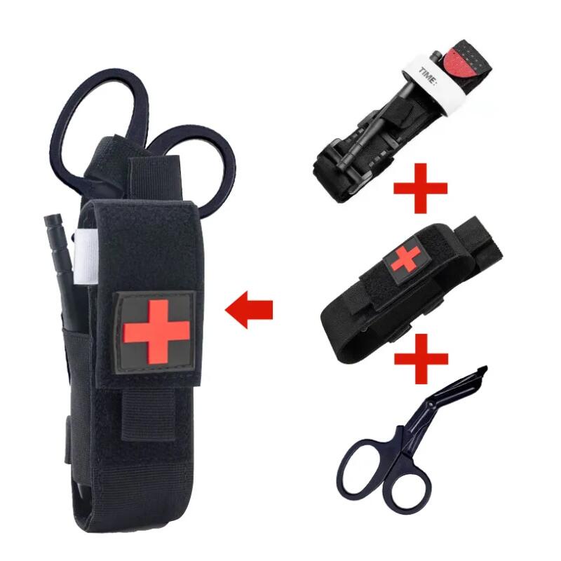 Tactical Cat First Aid Kit Medical Tourniquet Scissors Molle Storage