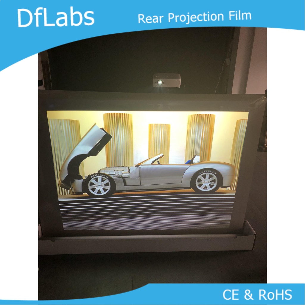 Dflabs 1m 1m Grey Color 3d Holographic Projection Film Adhesive Rear