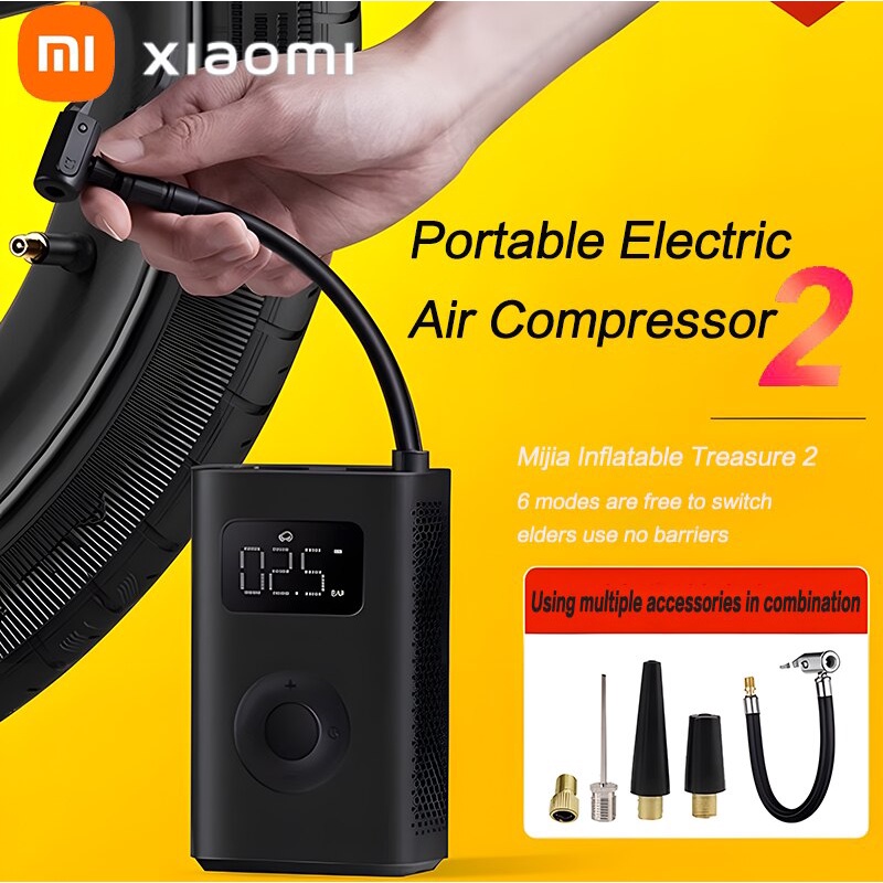 Xiaomi Mijia Electric Air Compressor 2 Mini Air Pump 150PSI TypeC LED