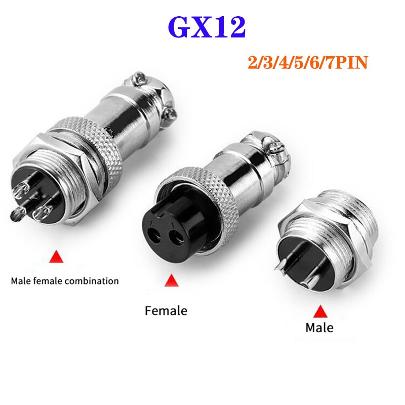 1set Gx12 234567 Pin Male Female 12mm L88 93 Circular Aviation Socket Plug Wire Panel 