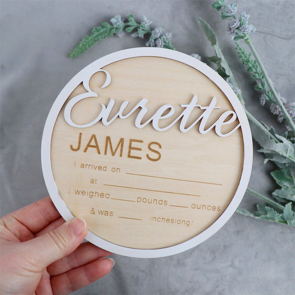 Custom Birth Announcement Sign 3D Newborn Name Baby Shower Gift