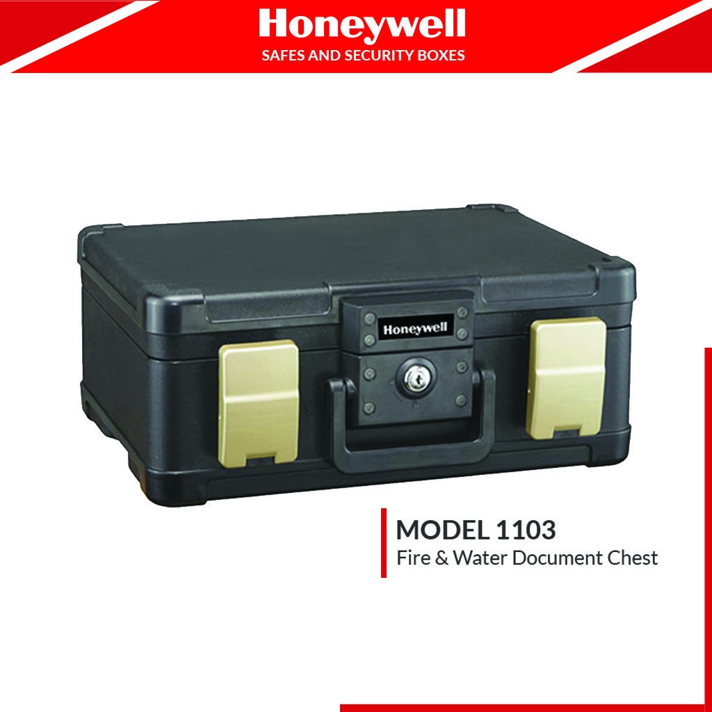 №honeywell Safe 1103 Molded Fire And Water Resistant Chest Security Cash Box Shopee Philippines 0921