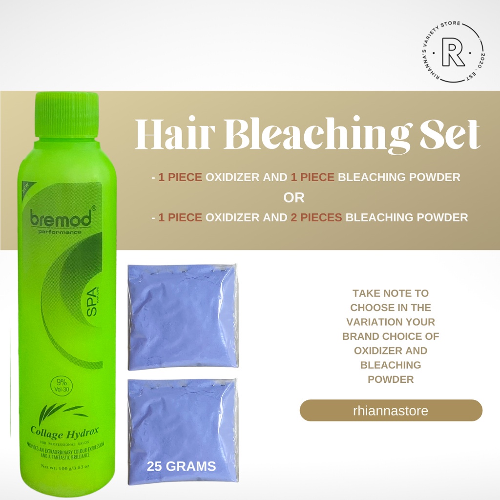 【Hot Sale】Bremod Hair Bleaching Powder Set (bleach with oxidizing cream ...