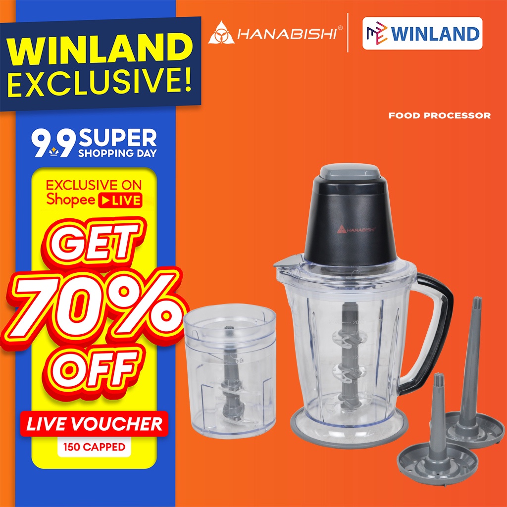 HANABISHI by Winland Aesthetic,Super Food Processor Blender / Chopper 2