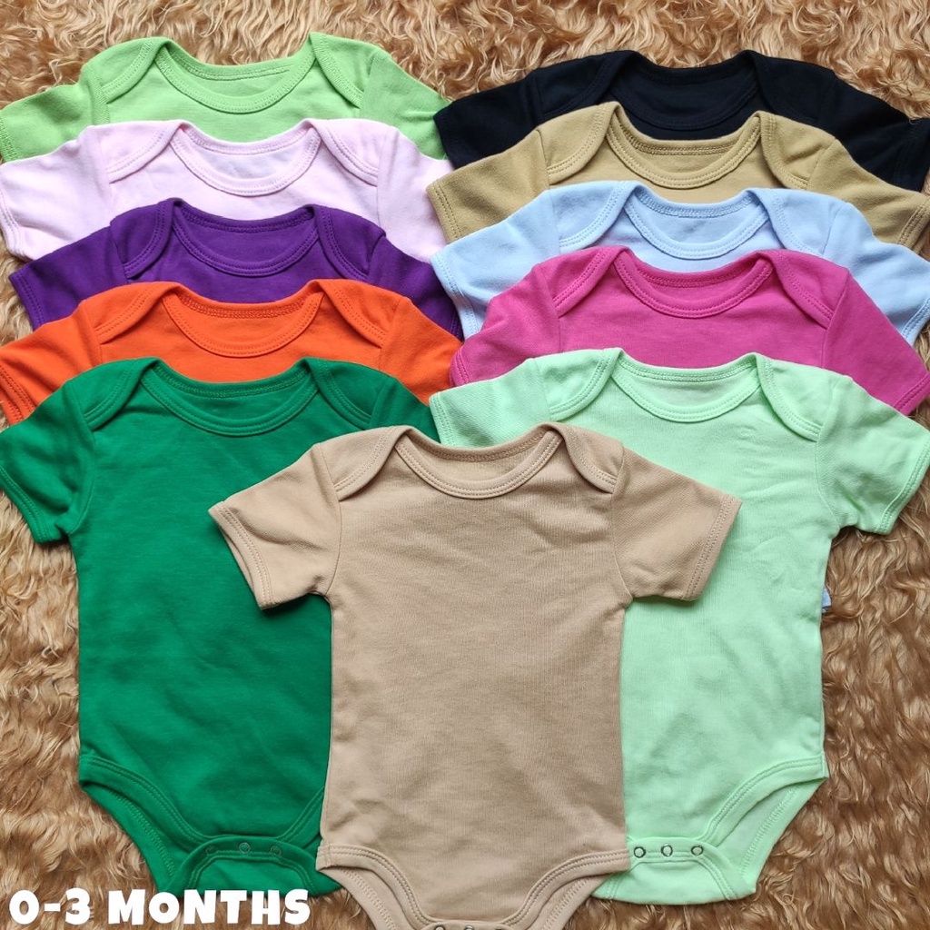 PLAIN ONESIES FOR BABY ESSENTIAL WEAR COMFORTABLE EXPORT QUALITY COTTON ...