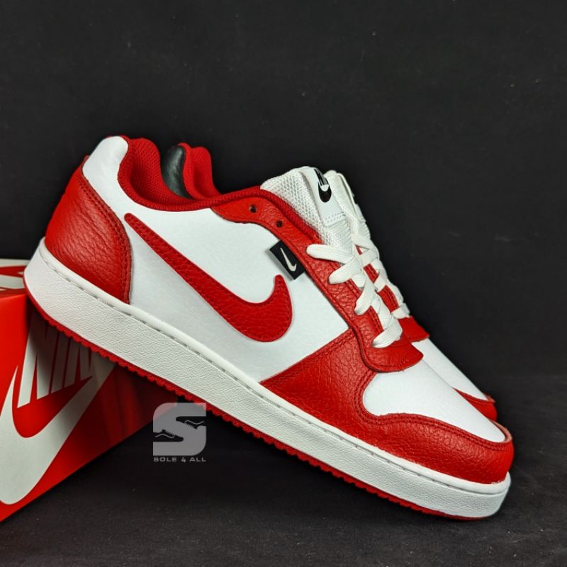 Nike Ebernon Low Premium White/University Red | Shopee Philippines