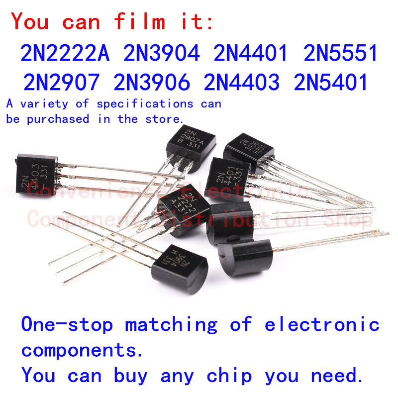 500 Pieces 2N2222A NPN Transistors - TO-92 Package - NEW Unbranded Bulk
