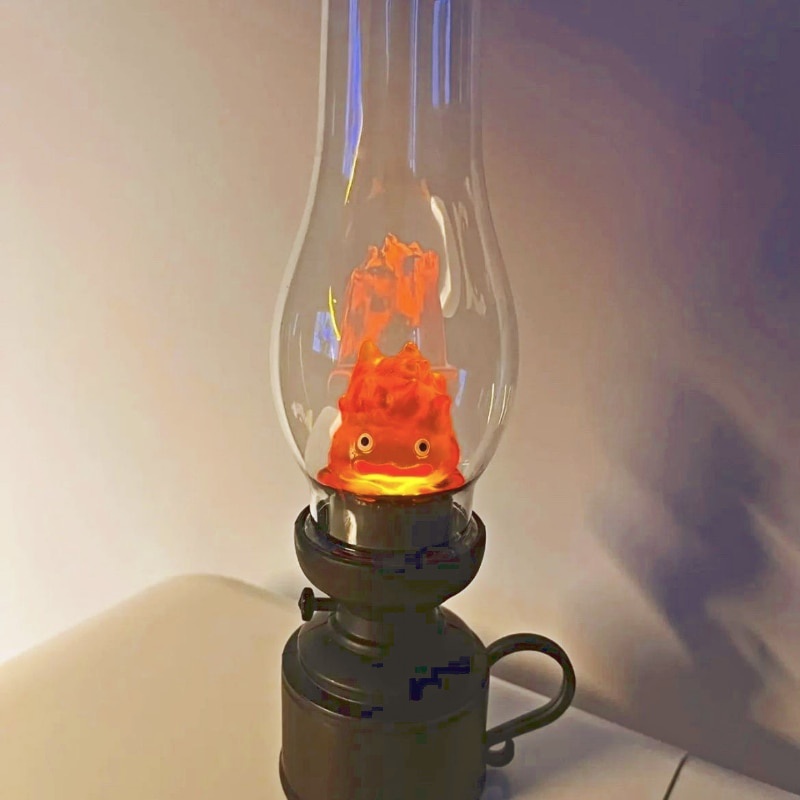 Calcifer Flameless Night Light Halloween Retro Decorative Candle Light