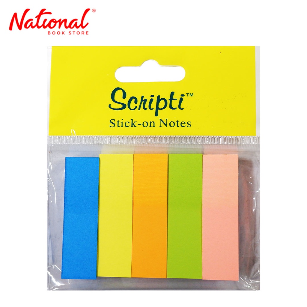 Scripti Tape Flag 15x50mm Neon 100 Sheets 5 Colors with Blister Tray ...