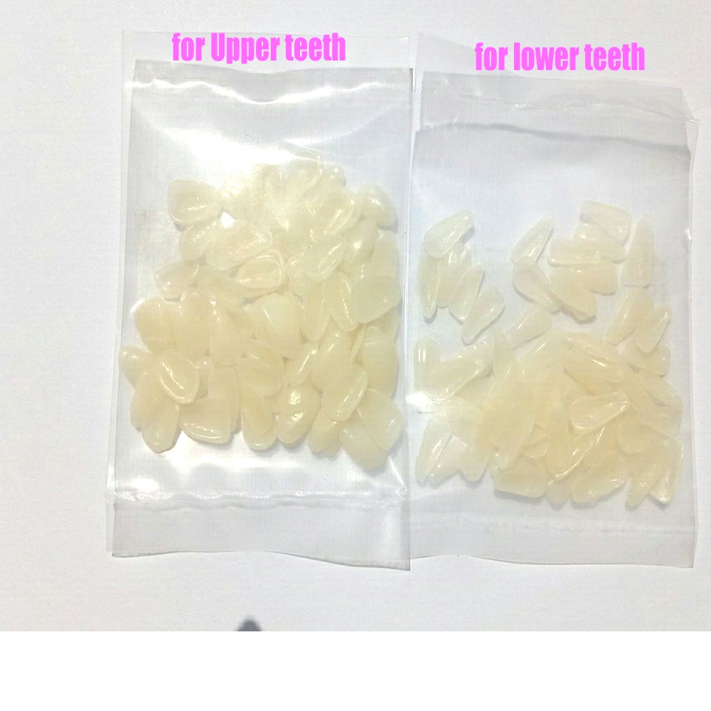 HJGT 130pcs Pro Dental Temporary Crown Material for Anterior Teeth
