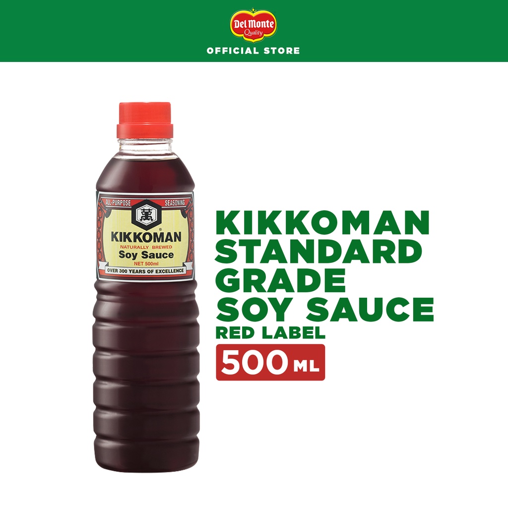 KIKKOMAN Standard Grade Soy Sauce Red Label Naturally Brewed - 500ml ...