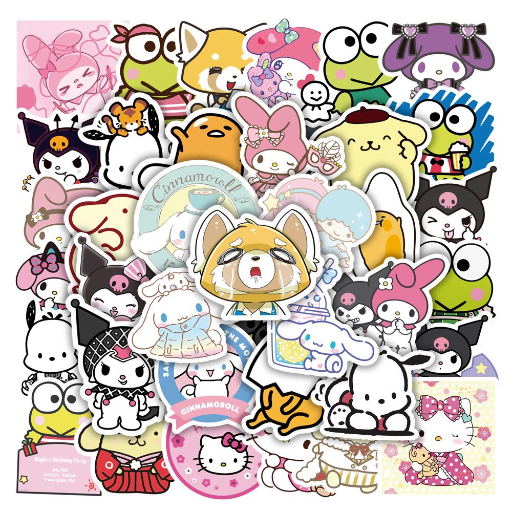 9kB 10/30/50pcs Mixed Sanrio Kuromi My Melody Hello Kitty Stickers for ...