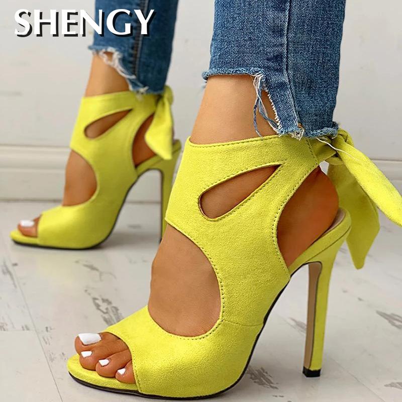 2022 Summer Pumps Sexy Highheeled Sandals for Women Ankle Strap Peep