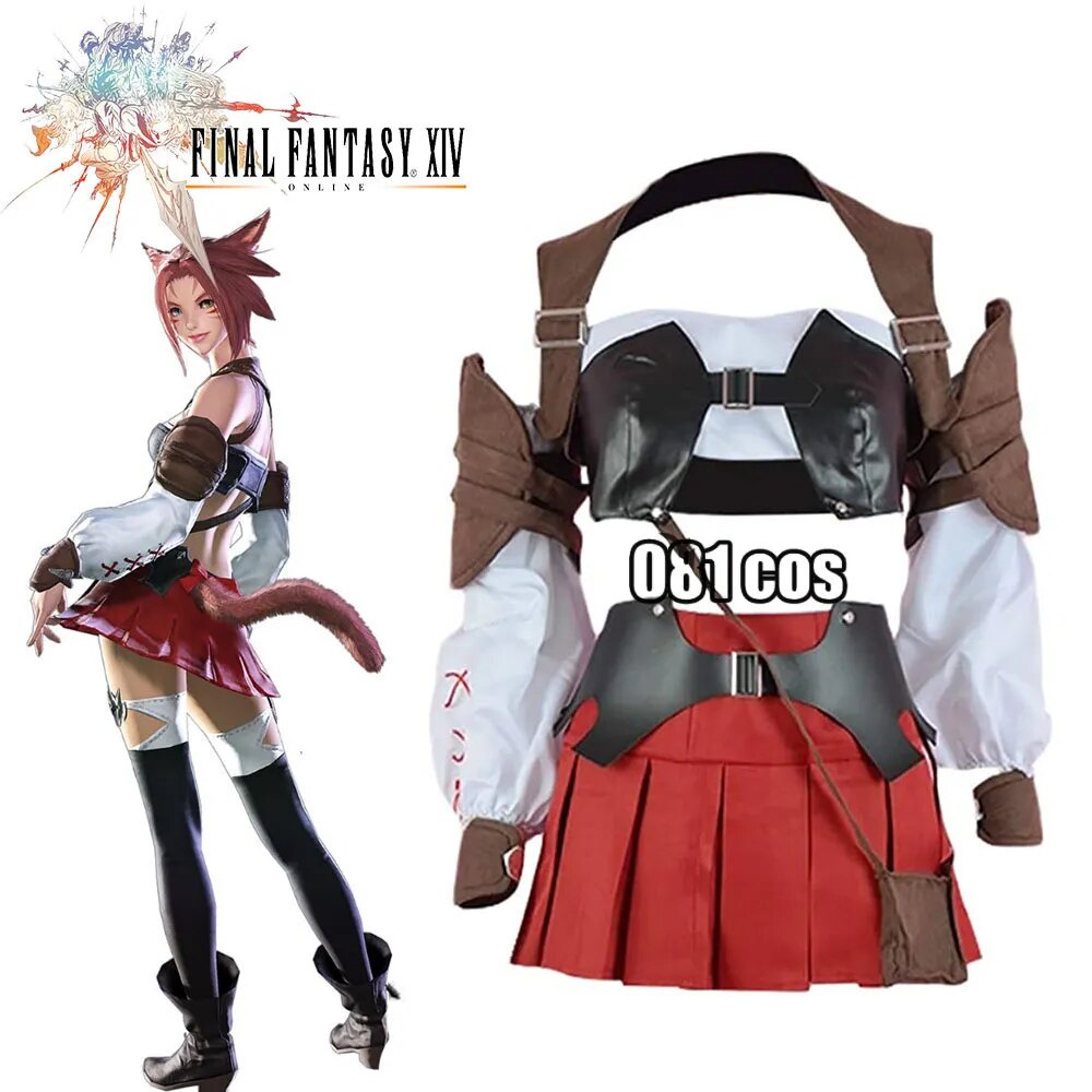 90g Final Fantasy Xiv Ff14 Miqo Te Cosplay Costume Halloween Party Christmas Uniform Custom Ma