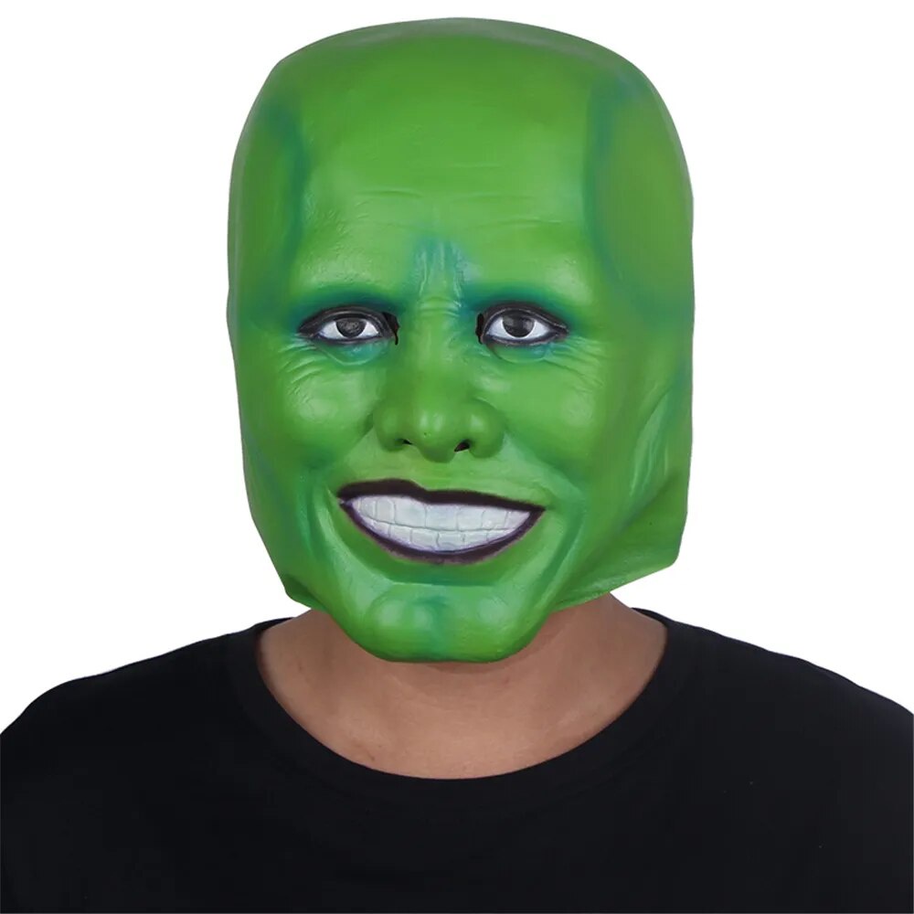 ´The Mask´ Funny Green Latex Mask Jim Carrey Movie Cosplay Headgear ...