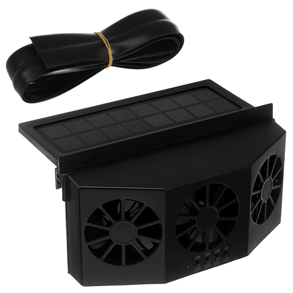 Solar Fan Vehicle Exhaust Air Conditioner Car Powered Window Vent Ventilator Ventilation For