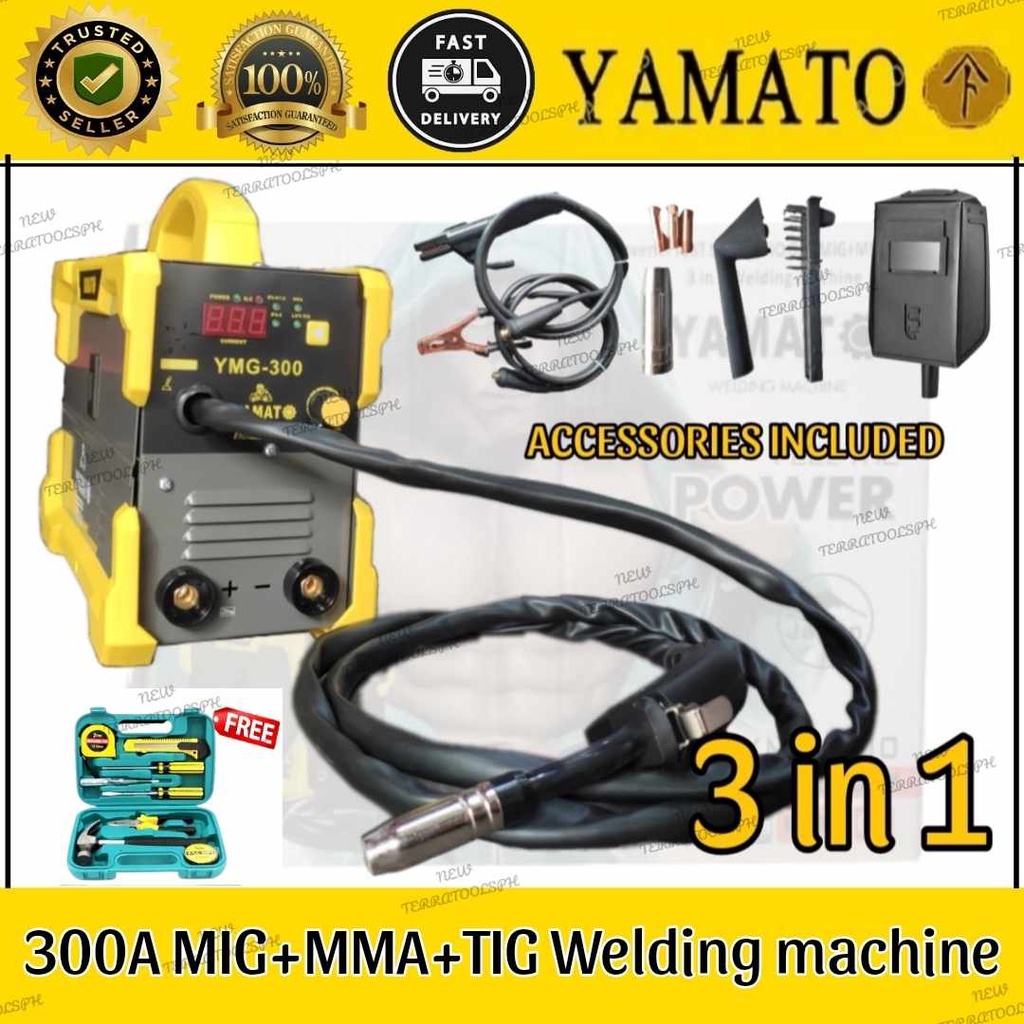 YAMATO 3in1 300A Gasless MIG +ARC+ TIG Welding Machine YMG300