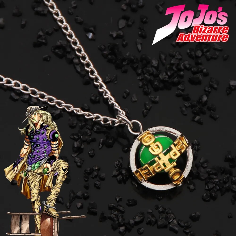 Anime JoJo's Bizarre Adventure Steel Ball Run Necklace Gyro Julius