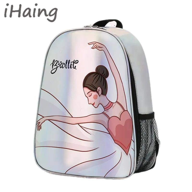 ⚔Kids Laser Glittery Ballet Dance Backpacks Girls Duffel Dancing