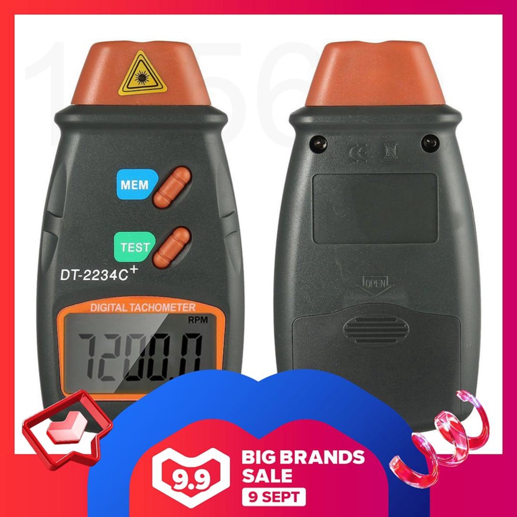 S313 Awins Digital Laser Photo Tachometer Non Contact RPM Tach Digital Laser Tachometer