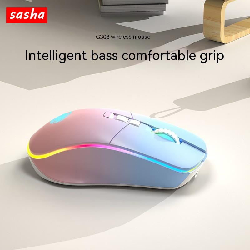 dagaMouseEweadn G308 2.4ghz Wireless Mouse Ergonomics Rgb Light ...