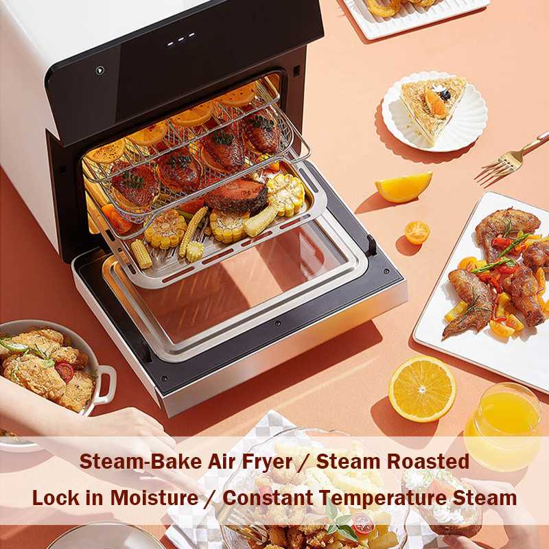 TJean Smart Steam Oven 10.5L Rapid Steam Output Air Fryer Steamer Oil ...