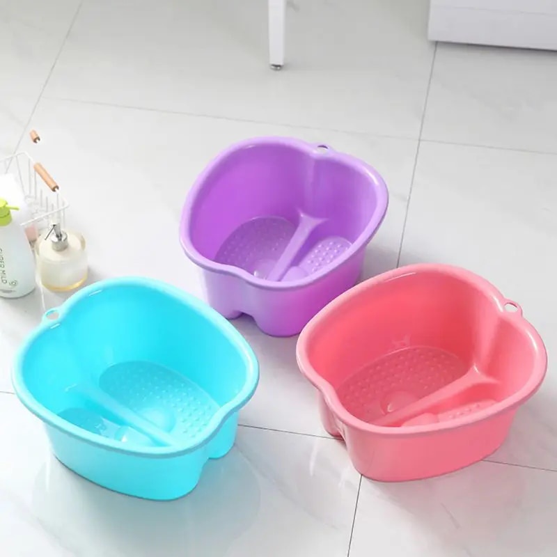 Plastic Large Foot Bath Spa Tub Basin Bucket for Soaking Feet Detox Pedicure Massage Portable 4