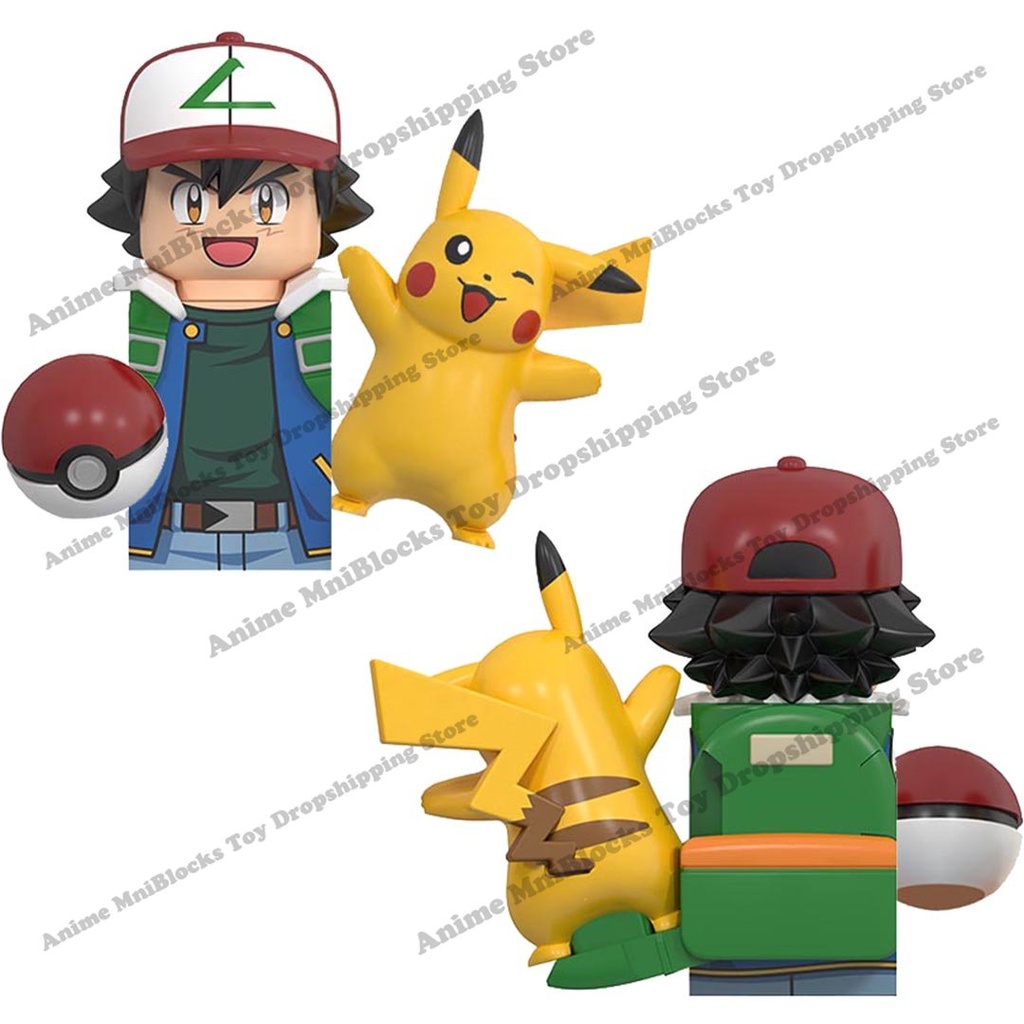 Building blocks WM Blocks Pokemon Ash Ketchum Poké Ball Anime Bricks