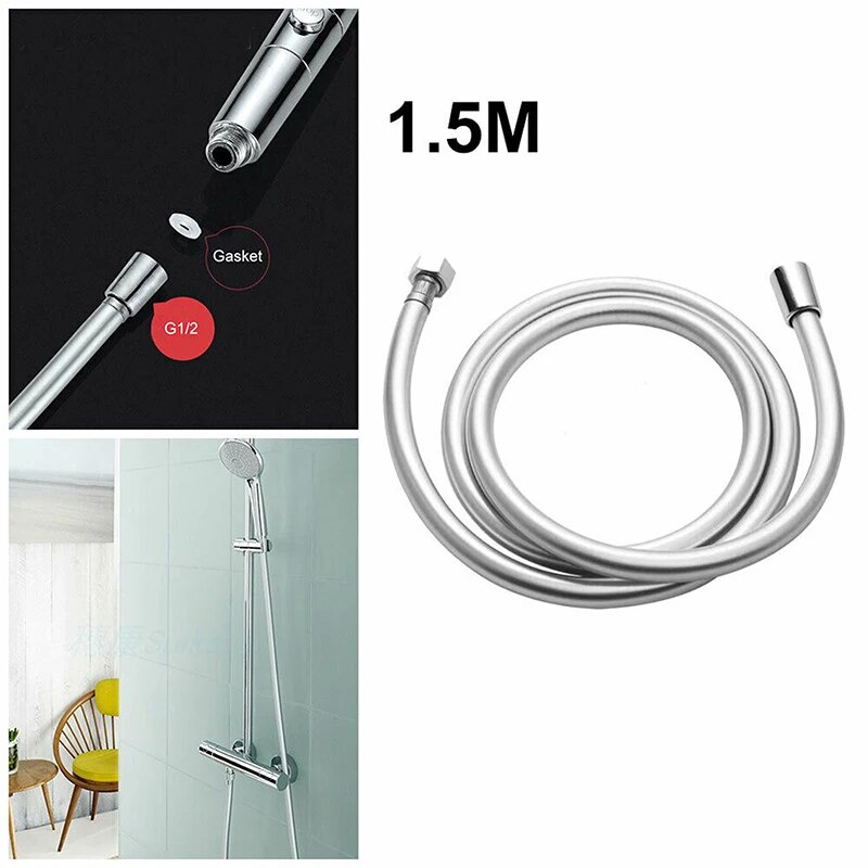 Shower Hose PVC High Pressure Handheld AntiKink Shower Head Connector