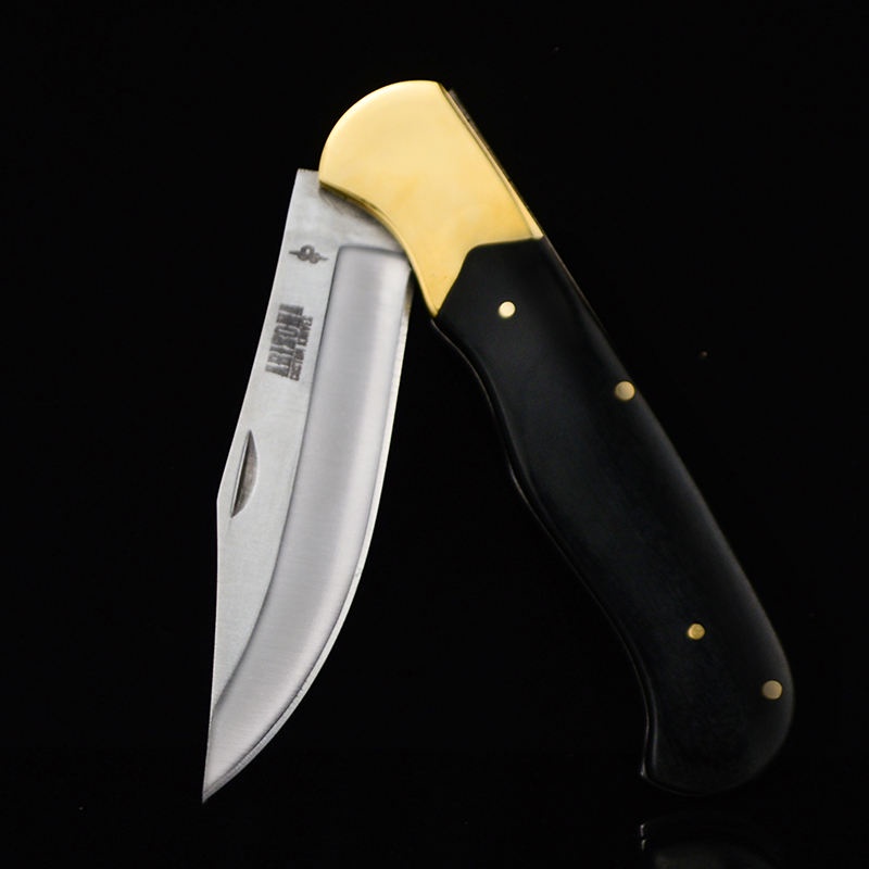 ♤Stainless steel fruit knife folding pocket outdoor portable self