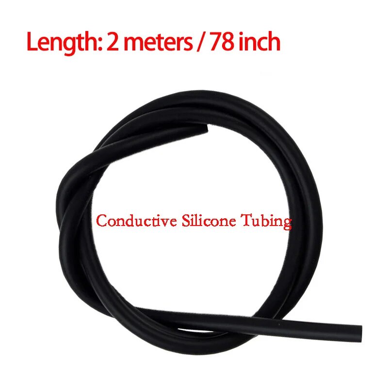 4mm OD 1.5mm ID 78inch Electrosex Conductive Silicone Rubber Tube TENS ...